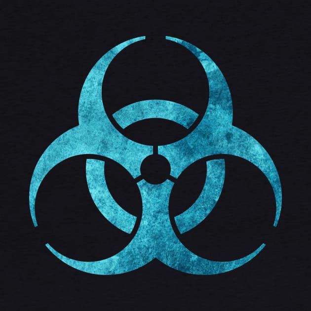 Blue Biohazard Symbol by Rebellion10